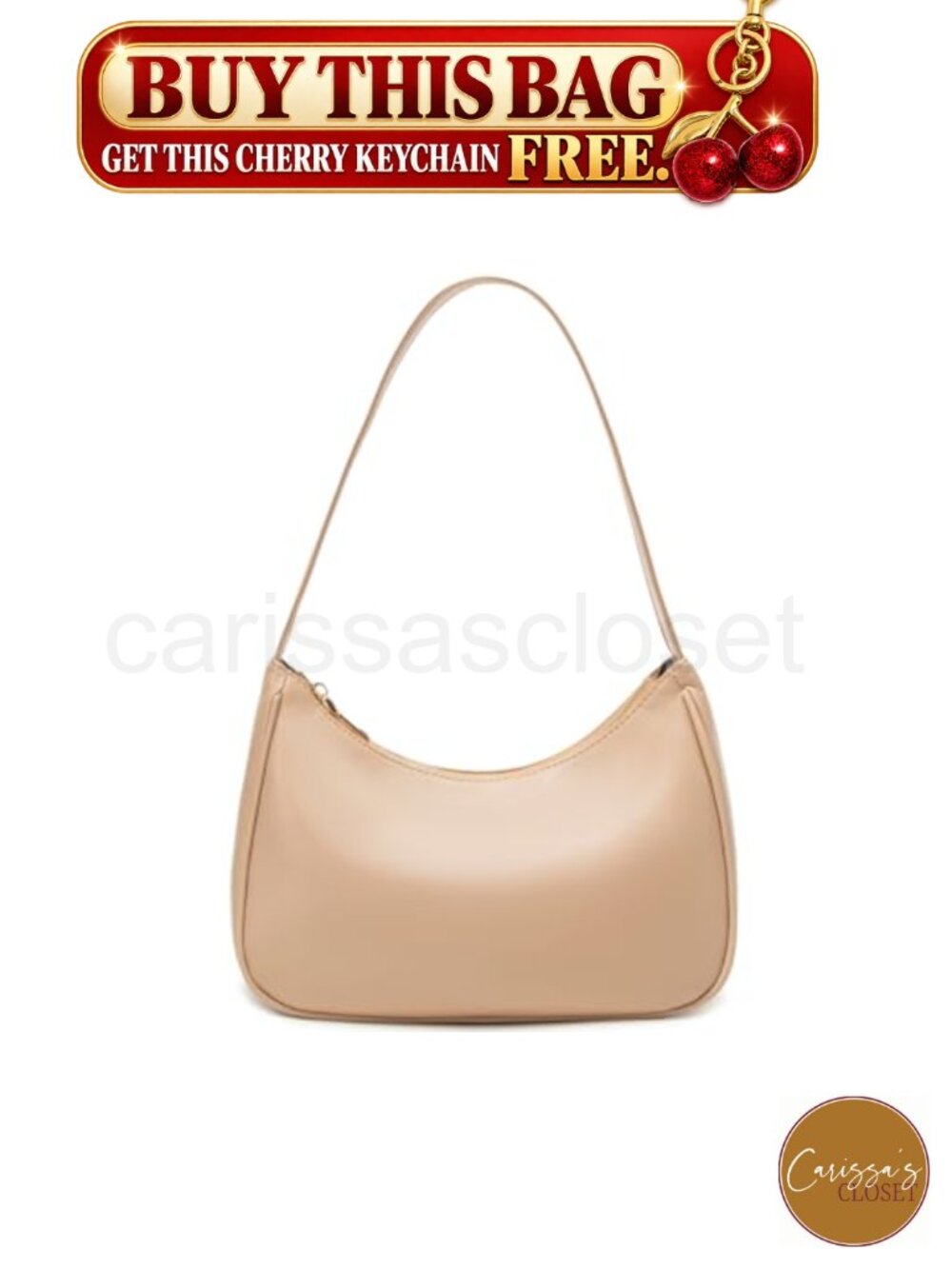 โจ Hobo Shoulder Bag PU Leather Mini Clutch Purse Zip Closure Cute Vegan Tote